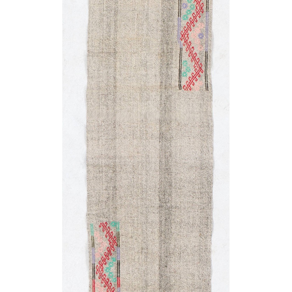 Adjustable - Extra Long & Narrow Vintage Handmade Runner Kilim Rug