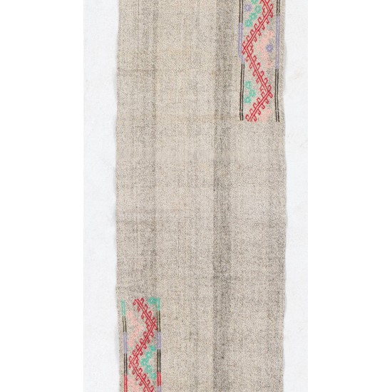 'Adjustable' Extra Long & Narrow Vintage Handmade Cotton Runner Kilim 'Adjustable' Extra Long & Narrow Vintage Handmade Cotton Runner Kilim