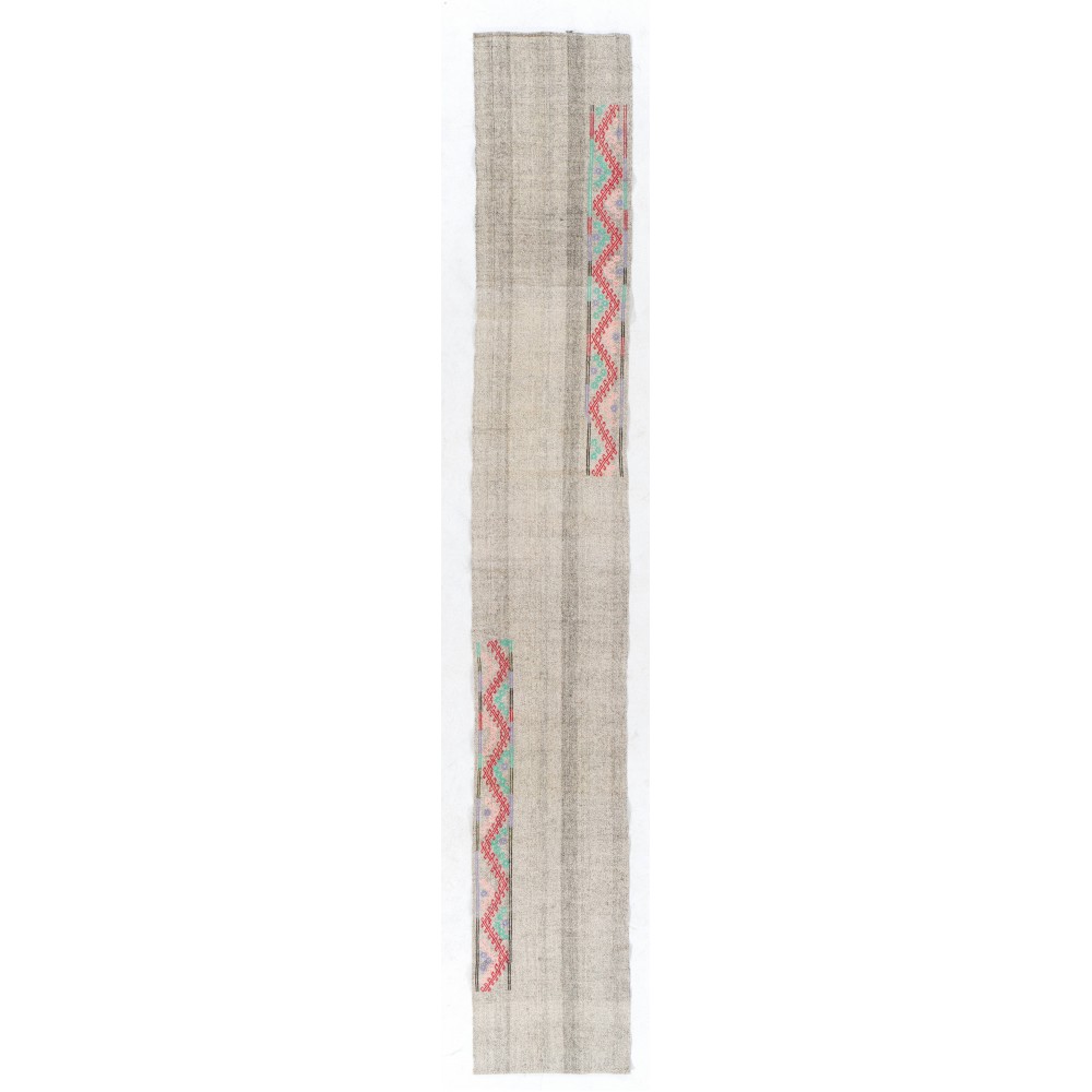 Adjustable - Extra Long & Narrow Vintage Handmade Runner Kilim Rug