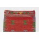 Hand-woven Vintage Anatolian Kilim, Flat-Weave Rug. 