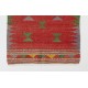 Hand-woven Vintage Anatolian Kilim, Flat-Weave Rug. 