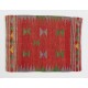 Hand-woven Vintage Anatolian Kilim, Flat-Weave Rug. Hand-woven Vintage Anatolian Kilim, Flat-Weave Rug.
