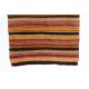 Colorful Vintage Striped Handwoven Turkish Kilim 'Flat-Weave', 100% Wool