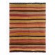 Colorful Vintage Striped Handwoven Turkish Kilim 'Flat-Weave', 100% Wool