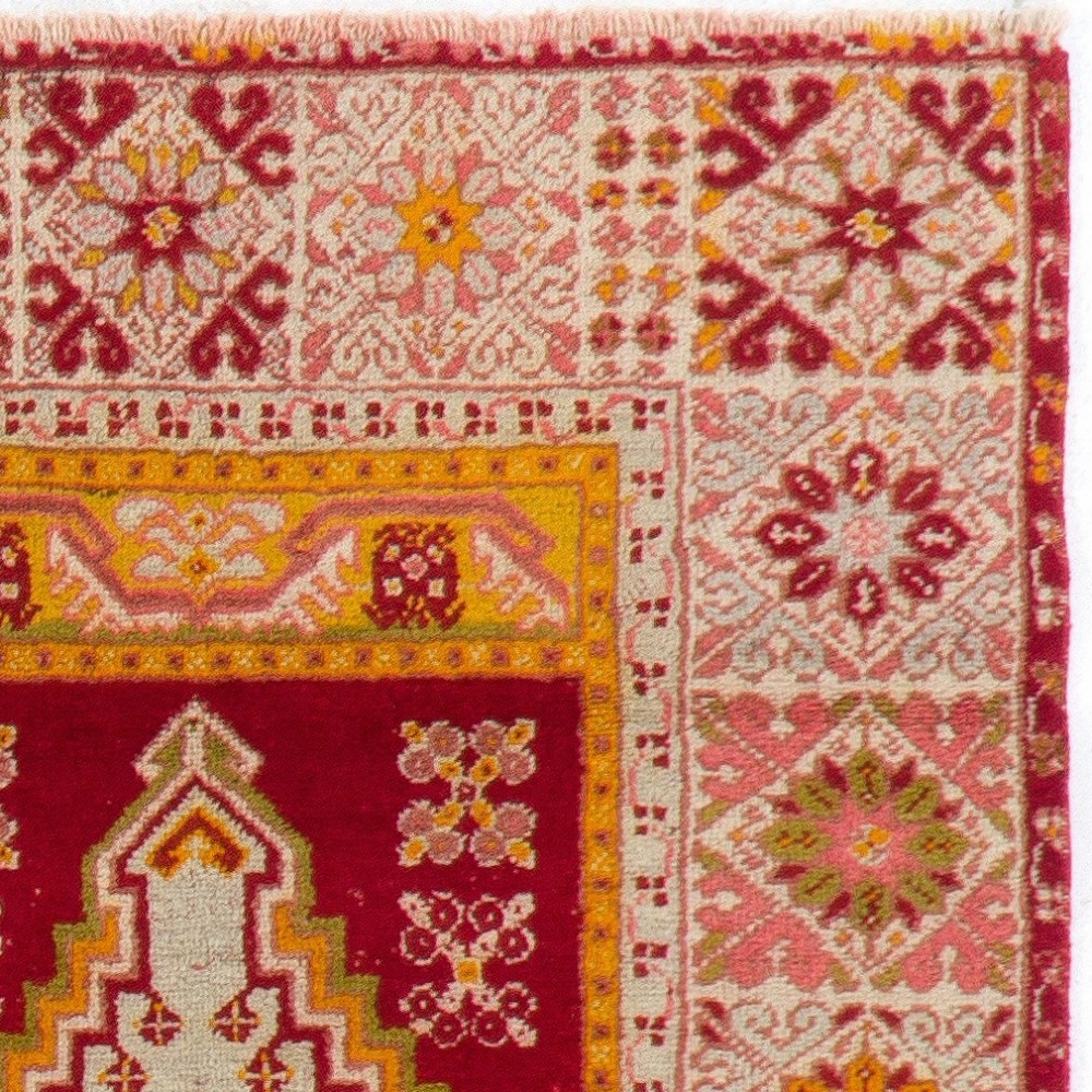 Semi-Antique Handmade Turkish Kirsehir Prayer Rug Semi-Antique Handmade Turkish Kirsehir Prayer Rug