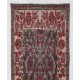 Handmade Floral West Anatolian Runner Rug on Sky Blue Ground