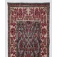 Unusual Floral West Anatolian Runner on Sky Blue Ground