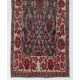 Handmade Floral West Anatolian Runner Rug on Sky Blue Ground