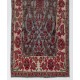 Unusual Floral West Anatolian Runner on Sky Blue Ground