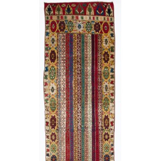 Vintage Konya Runner Rug with All Vegetal Dyes Vintage Konya Runner Rug with All Vegetal Dyes