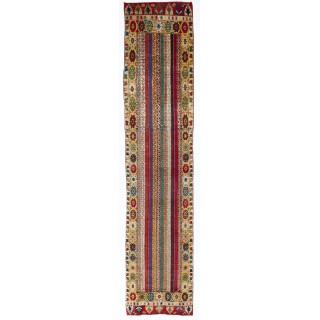 Vintage Konya Runner Rug with All Vegetal Dyes
