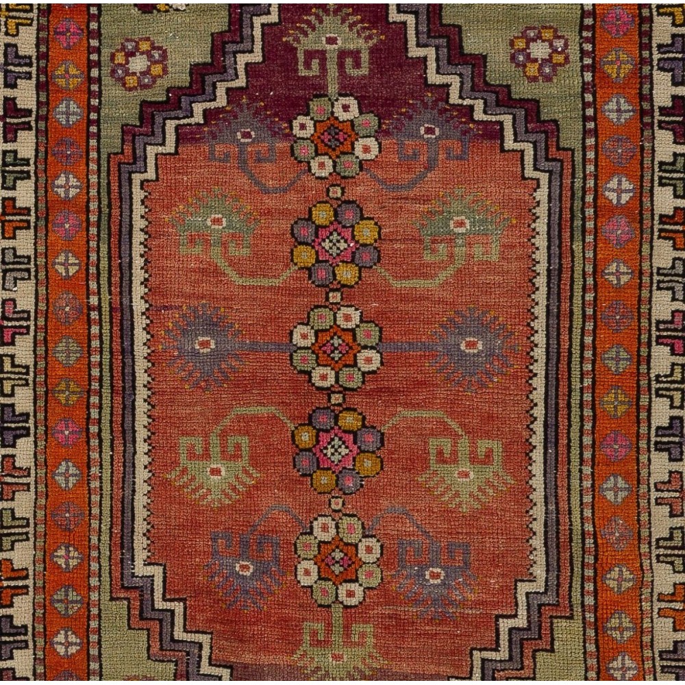 Semi Antique Turkish Dazkiri Village Rug, a Joyful Collectors Carpet