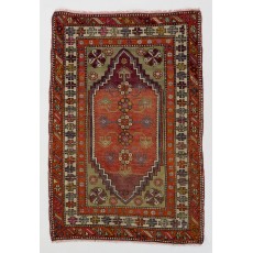 Semi Antique Turkish Dazkiri Village Rug, a Joyful Collectors Carpet