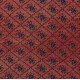 Vintage Handmade Turkish Karapinar Tulu Rug with interlocking flowers, 100% Wool