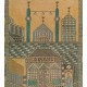 1940s Pictorial Prayer Rug from Konya, Inscribed as MEVLANA Rumi, Poet