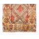 One-of-a-Kind Vintage Handmade "Tulu" Rug from Konya. 100% Wool Carpet