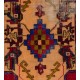 Distressed Vintage Oriental Rug, HandKnotted Wool Carpet Floor Covering Distressed Vintage Oriental Rug, HandKnotted Wool Carpet Floor Covering
