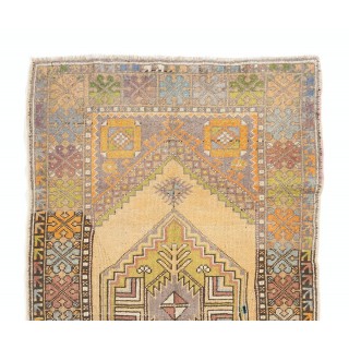 Vintage Handmade Turkish Area Rug, Authentic 1940s Floor Covering, Unique Carpet