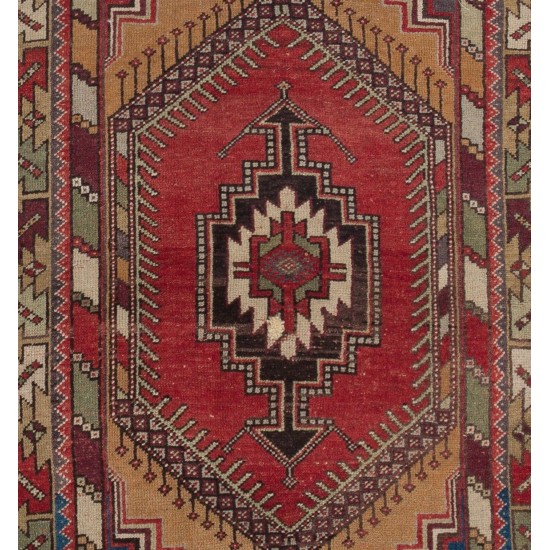 Authentic Handmade Vintage Turkish Tribal Rug Authentic Handmade Vintage Turkish Tribal Rug