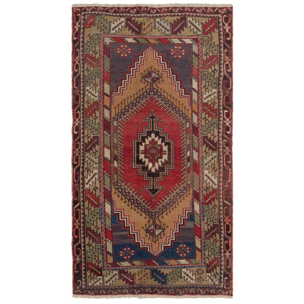 Authentic Handmade Vintage Turkish Tribal Rug