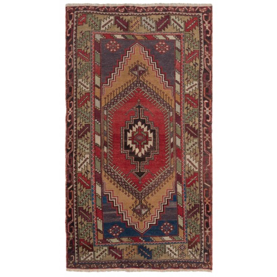 Authentic Handmade Vintage Turkish Tribal Rug Authentic Handmade Vintage Turkish Tribal Rug