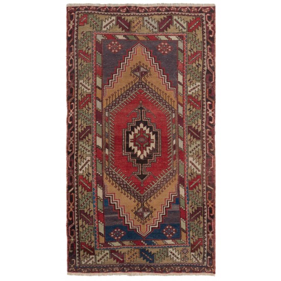 Authentic Handmade Vintage Turkish Tribal Rug