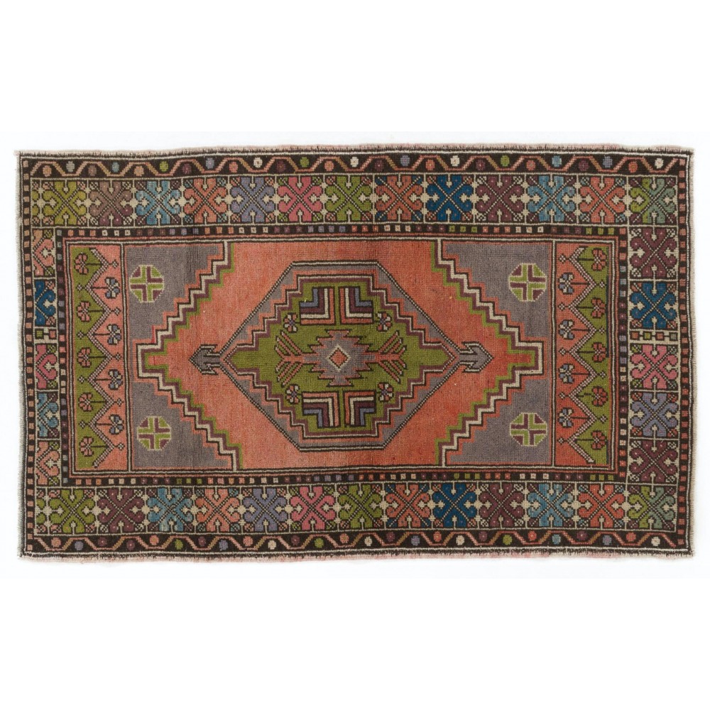 Vintage Anatolian Village Rug, Traditional Oriental Carpet, Soft Wool Pile