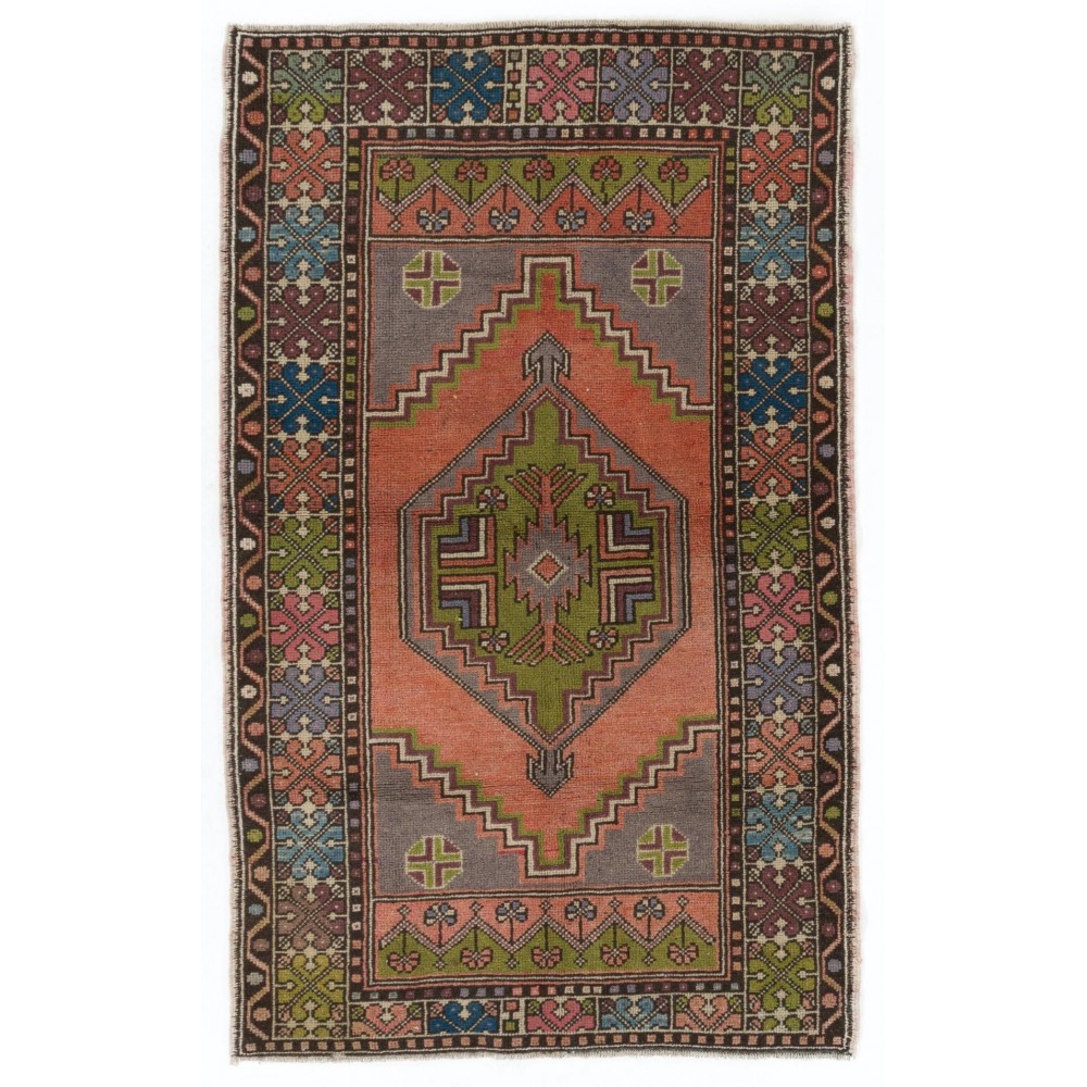 Vintage Anatolian Village Rug, Traditional Oriental Carpet, Soft Wool Pile