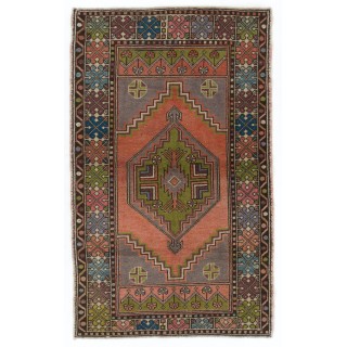 Vintage Anatolian Village Rug, Traditional Oriental Carpet, Soft Wool Pile