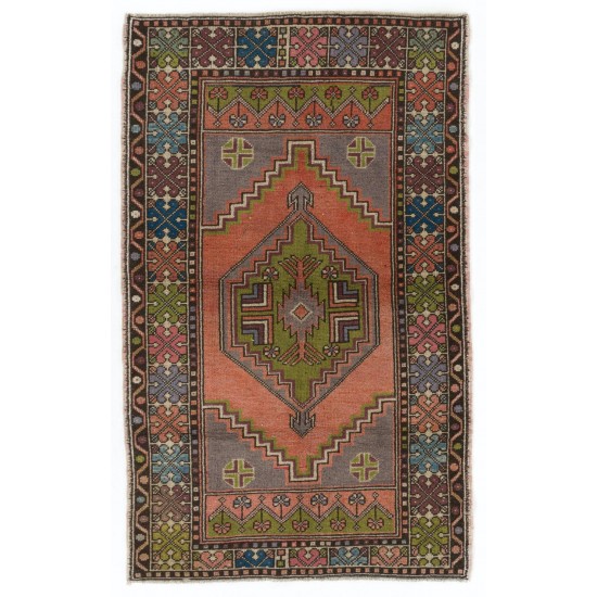 Vintage Anatolian Village Rug, Traditional Oriental Carpet, Soft Wool Pile