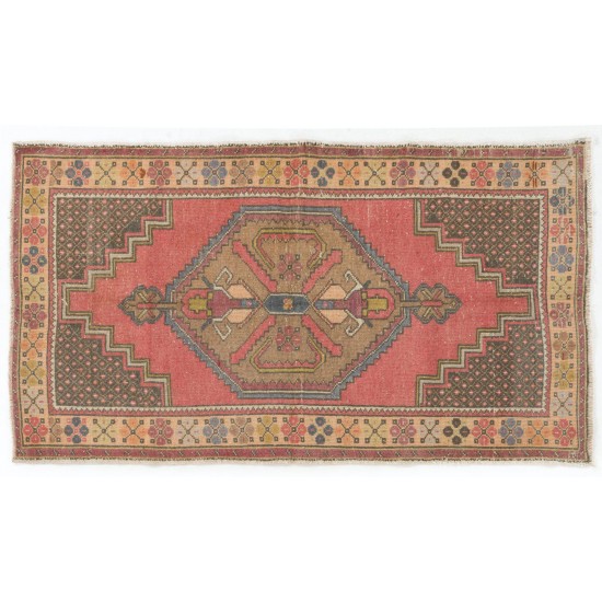 Handmade Vintage Turkish Village Rug