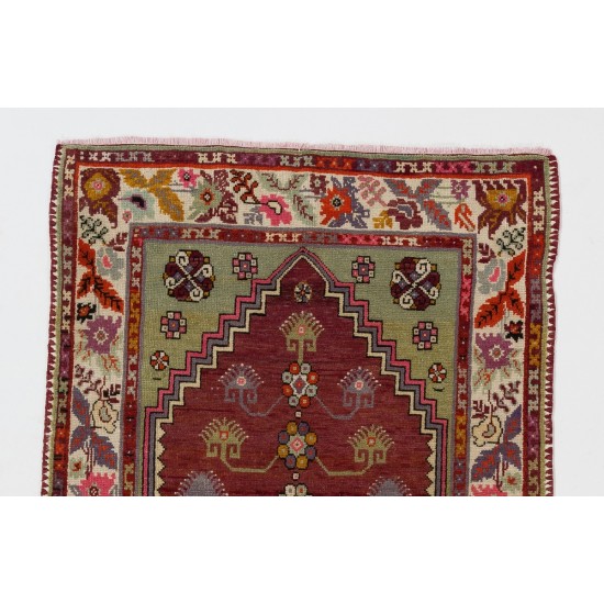 Fantastic Vintage Turkish Dazkiri Village Rug, One of a Kind