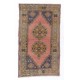 One-Of-a-Kind Midcentury Rug. Vintage Hand-Knotted Oriental Carpet. Wool Floor Covering