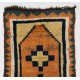 Antique Gabbeh Rug with Geometric Medallion Design. Made of Wool.