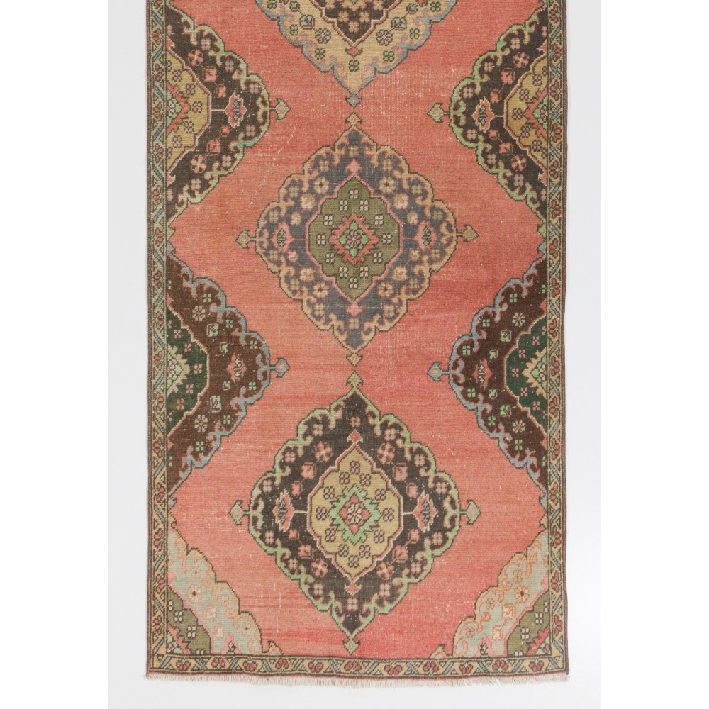 Unique Handmade Hallway Runner. Kitchen Rug. Vintage Corridor Rug. Stair Rug. 100% Wool