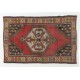 Vintage Traditional Anatolian Accent Rug with Pleasing Colors, circa 1950, Hand-Knotted Village Wool Carpet
