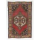 Vintage Traditional Anatolian Accent Rug with Pleasing Colors, circa 1950, Hand-Knotted Village Wool Carpet