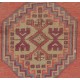 Vintage Turkish Village Rug, Unique Hand Knotted Wool Carpet