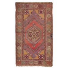 Vintage Turkish Village Hand Knotted Wool Rug