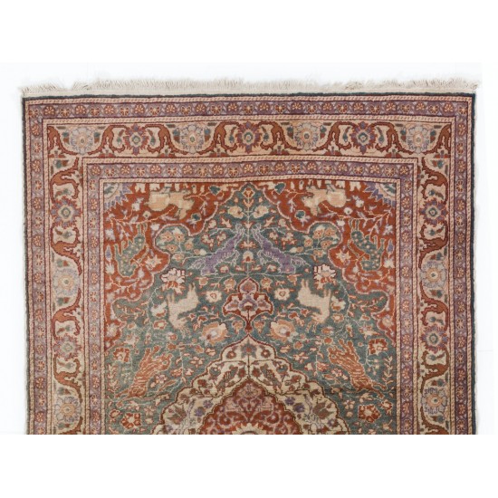 Art Silk Antique Anatolian Hunting Rug Art Silk Antique Anatolian Hunting Rug
