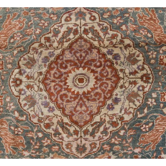 Art Silk Antique Anatolian Hunting Rug Art Silk Antique Anatolian Hunting Rug