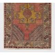 Vintage Hand Knotted Turkish Rug with Wool Pile in soft Red