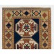 Vintage Caucasian Kazak Rug, Wool Hand Knotted Carpet, Floor Covering