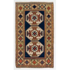 Vintage Caucasian Kazak Rug, Wool Hand Knotted Carpet, Floor Covering