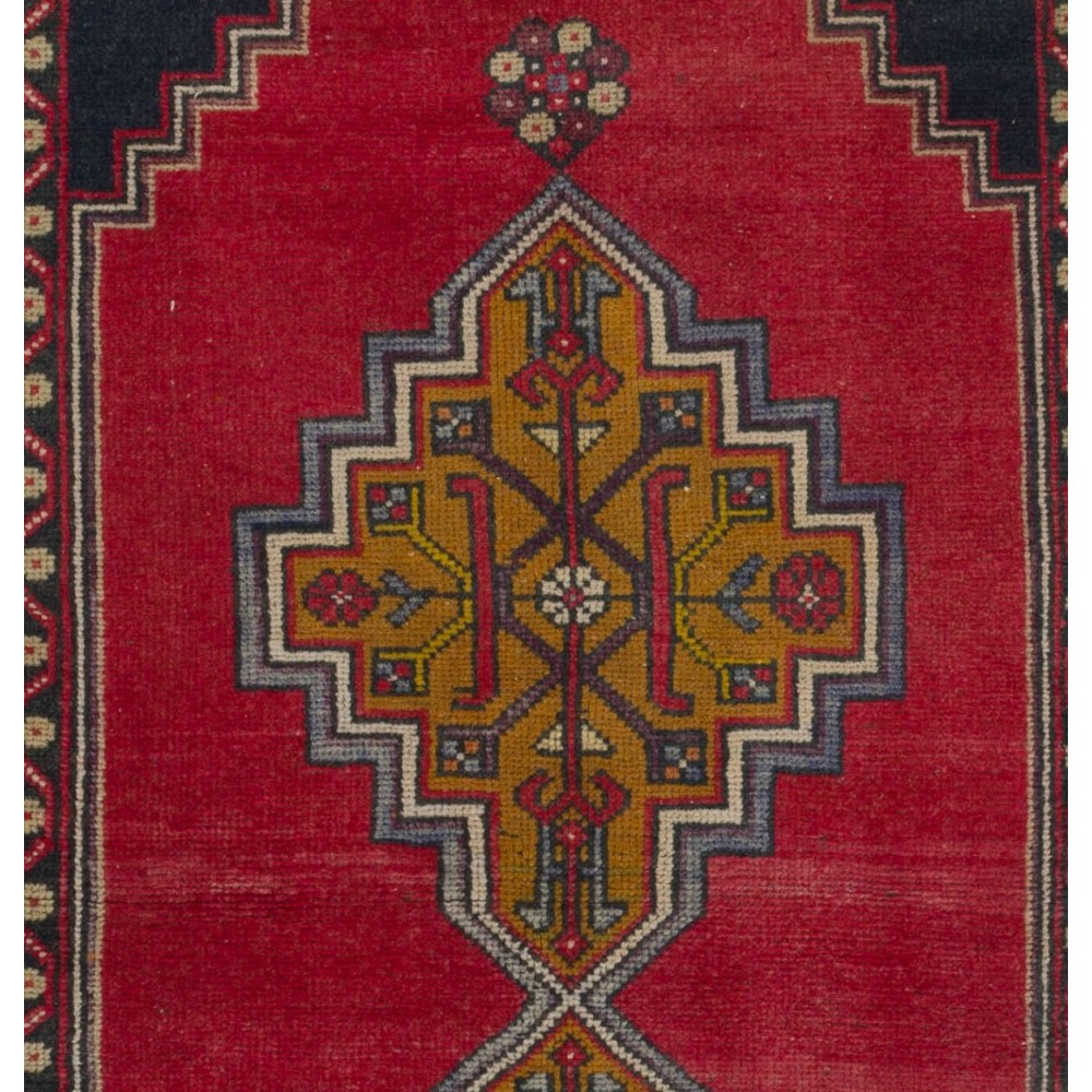 Vintage Anatolian Village Rug. Traditional Wool Oriental Carpet