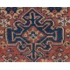Mid-Century Handmade Anatolian Wool Rug with Geometric Tri-Medallions