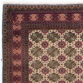 One-of-a-Kind Vintage Handmade Turkish Kayseri Accent Rug, 100% Wool One-of-a-Kind Vintage Handmade Turkish Kayseri Accent Rug, 100% Wool