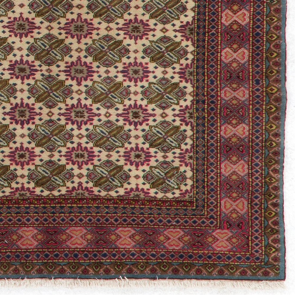One-of-a-Kind Vintage Handmade Turkish Kayseri Accent Rug, 100% Wool