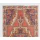 Mid-Century Hand-Knotted Tribal Wool Area Rug in Soft Colors. Vintage Turkish Carpet