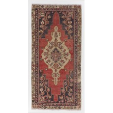 Vintage Handmade Anatolian Village Rug, Traditional Wool Oriental Rug